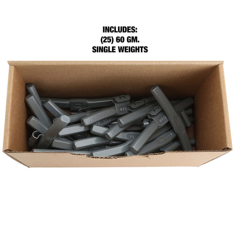 OEMTOOLS 23308 60 gm. EN Style Steel Wheel Weight - 1 Box of 25 Additional Image 4