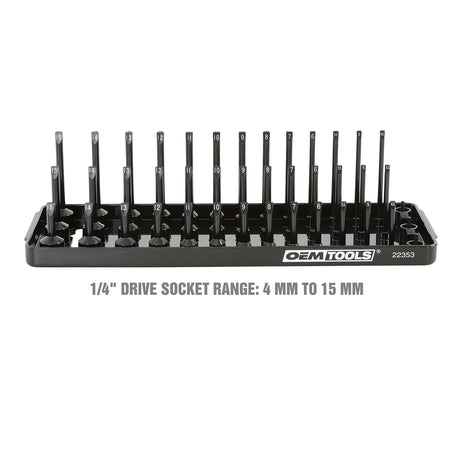 OEMTOOLS 22353 3 Post Socket Tray - 1/4in. Drive (Metric) Additional Image 2