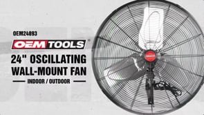 OEMTOOLS OEM24893 24 Inch Outdoor Oscillating Wall Mount Fan Video 2