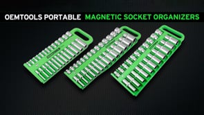 OEMTOOLS 23116 Portable Magnetic Socket Organizer 1/4in. Drive - Green Video