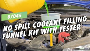 OEMTOOLS 87045 No Spill Coolant Filling Funnel Kit with Coolant Tester Video