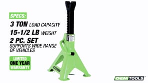 OEMTOOLS 24852 3 Ton Jack Stands (Pair) Video
