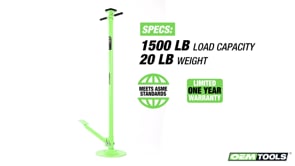 OEMTOOLS 24847 1,500 Lb. High Reach Jack Stand with Foot Pedal Video