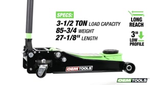 OEMTOOLS 24837 3-1/2 Ton Low Profile Floor Jack Video