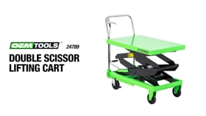 OEMTOOLS 24789 660 Lb. Double-Scissor Lifting Table Cart Video