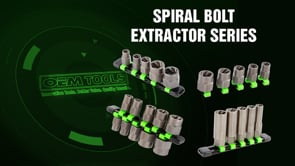 OEMTOOLS 22985 5 Piece Spiral Type Extractor Set on Aluminum Rail Video