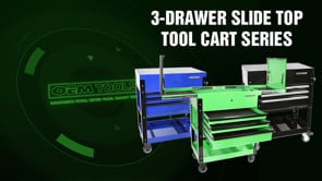 OEMTOOLS 24731 3 Drawer Slide Top Tool Cart - Green Video