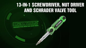 OEMTOOLS 22588 13-in-1 Multi-Bit Screwdriver, Nut Driver and Schrader Valve Tool Video