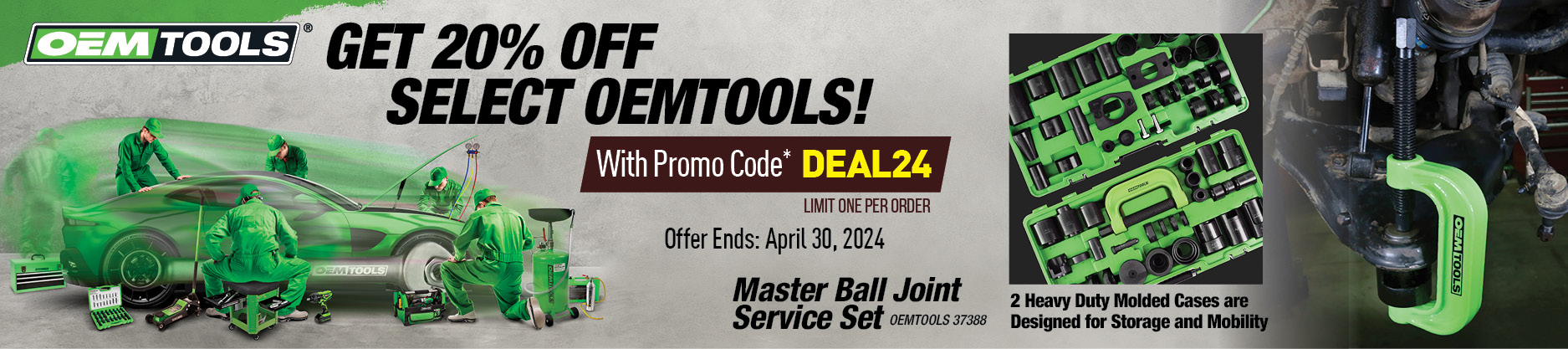 20% OFF select OEMTOOLS with promo code DEAL24