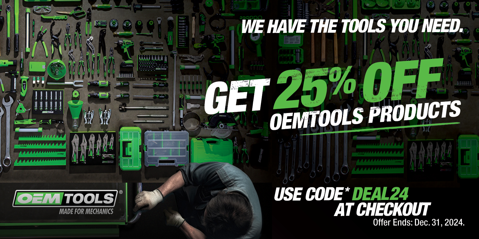 Get 25% Off OEMTOOLS products with promo code DEAL24 at checkout!